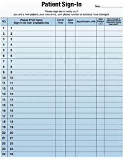 Printable Patient Sign In Printable Patient Sign In