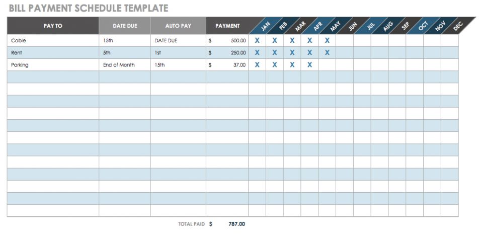 33 Great Payment Plan / Schedule Templates Template Archive 33 Great Payment Plan / Schedule Templates Template Archive