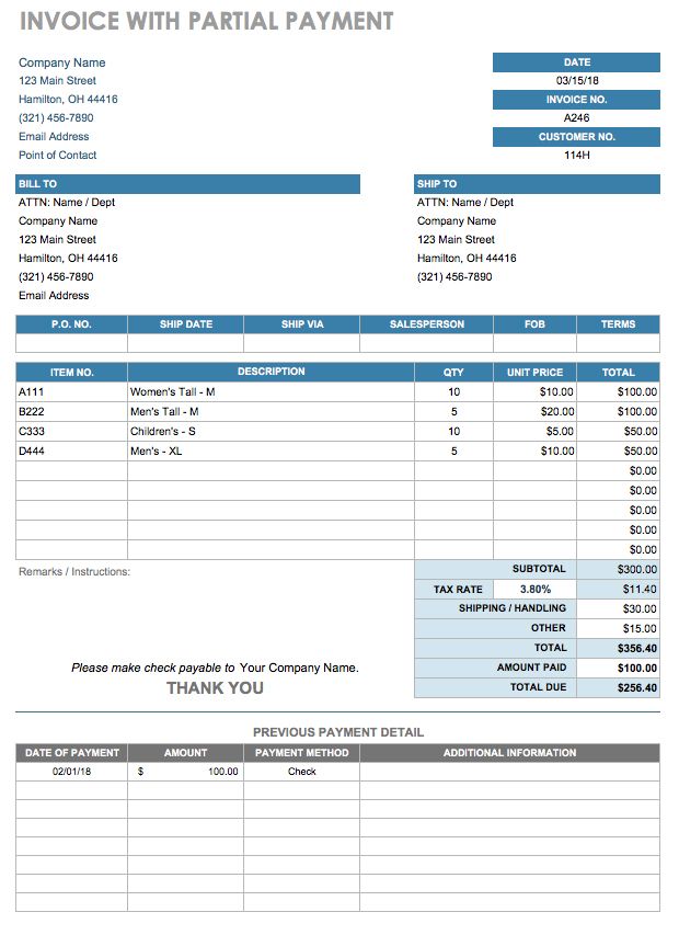 Payment Record Template Payment Record Template