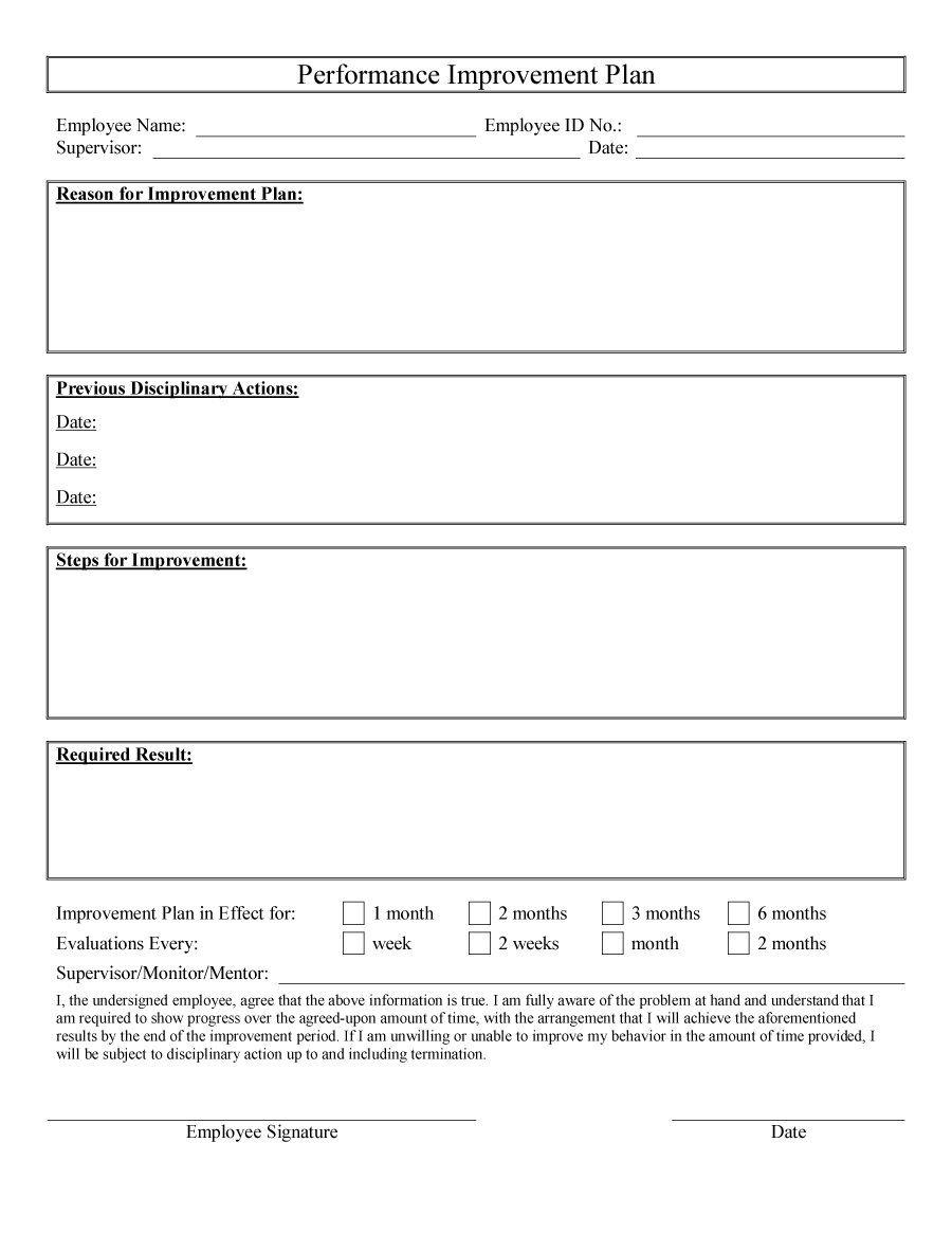 40+ Performance Improvement Plan Templates & Examples 40+ Performance Improvement Plan Templates & Examples