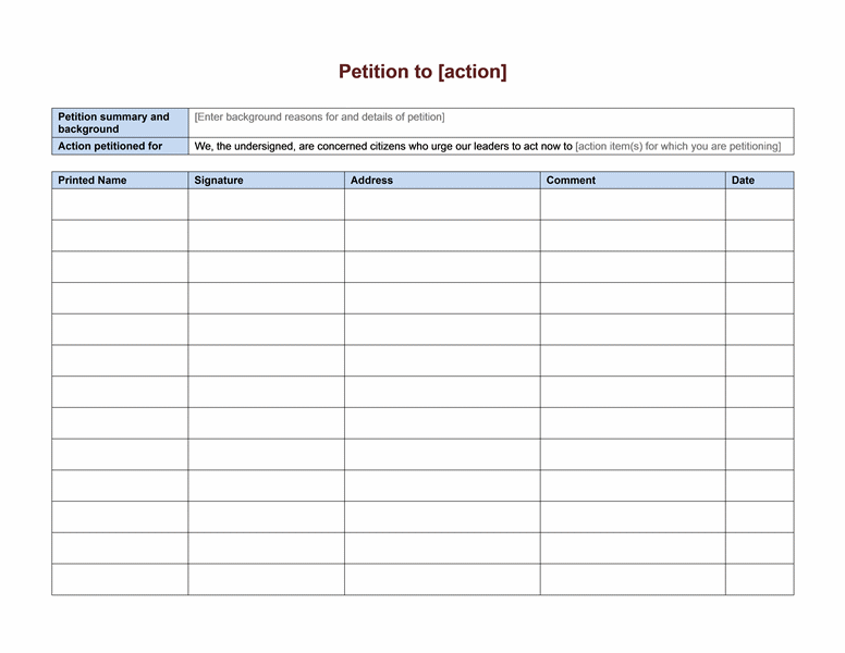 petition form template 7 petition templates pdf word free premium petition form template 7 petition templates pdf word free premium