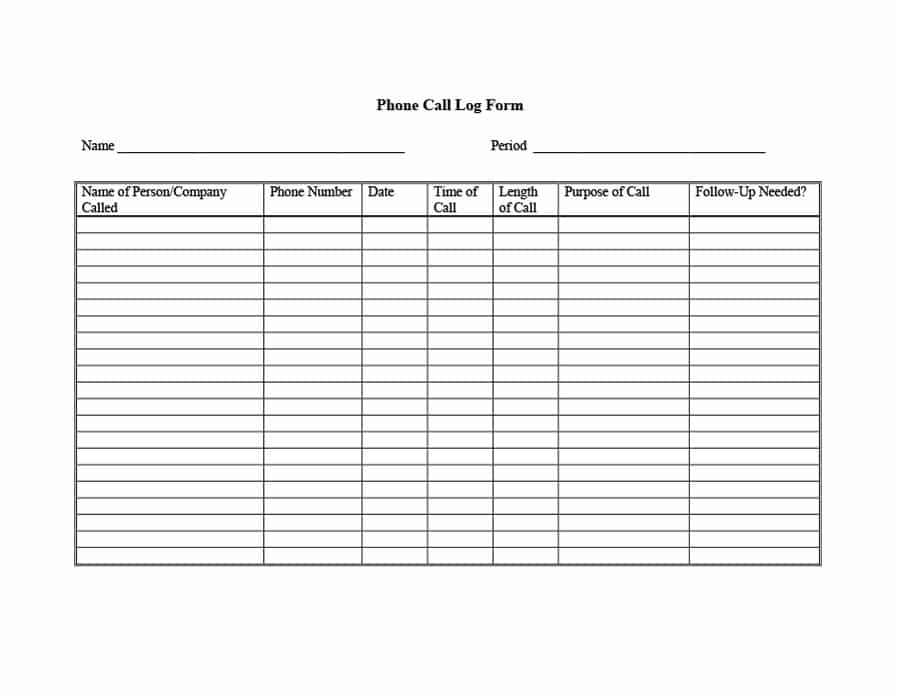 15+ Call Log Templates DOC, PDF, Excel | Free & Premium Templates 15+ Call Log Templates DOC, PDF, Excel | Free & Premium Templates