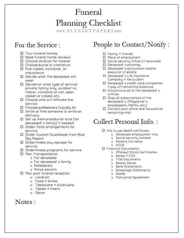 How to Plan a Funeral + Free Funeral Planning Checklist Download How to Plan a Funeral + Free Funeral Planning Checklist Download