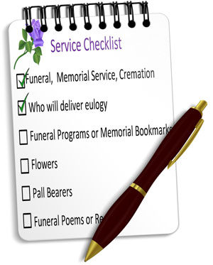 Funeral Service Checklist | Guide for Planning Funerals | Memorial Funeral Service Checklist | Guide for Planning Funerals | Memorial