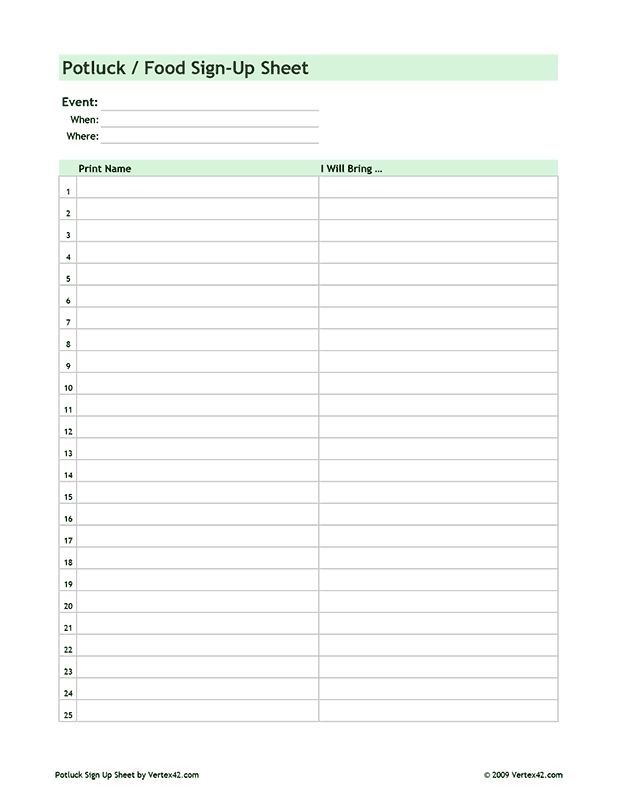 potluck sign up sheets Kleo.beachfix.co potluck sign up sheets Kleo.beachfix.co