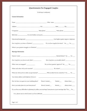 In good communication and in bad: A study of premarital counseling In good communication and in bad: A study of premarital counseling
