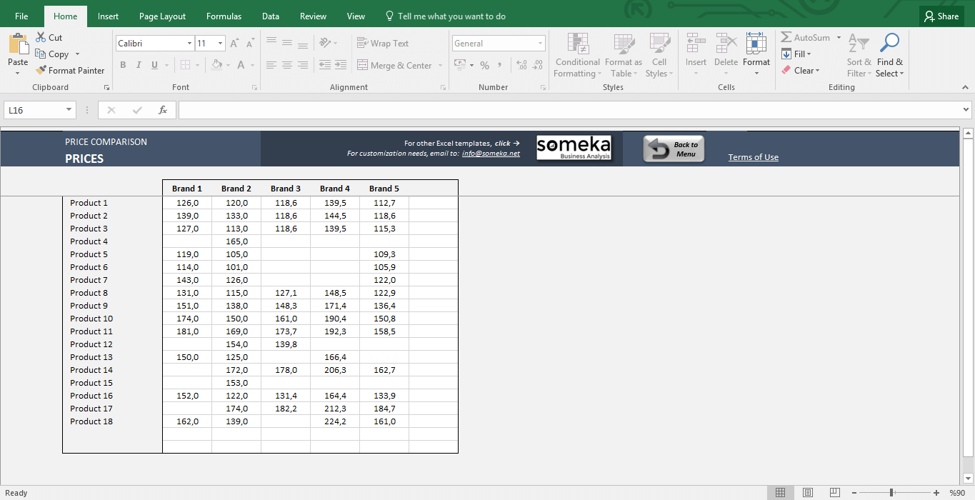 Price Analysis Spreadsheet Excel Template Price Analysis Spreadsheet Excel Template
