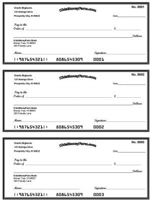 Free Printable Check Templates! Great for teaching kids the value Free Printable Check Templates! Great for teaching kids the value