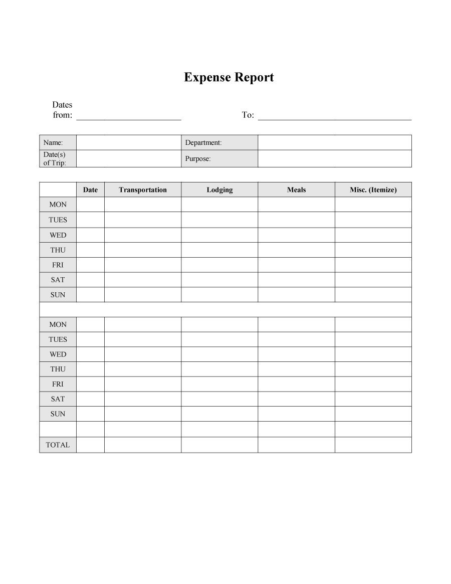 free printable expense report Boat.jeremyeaton.co free printable expense report Boat.jeremyeaton.co