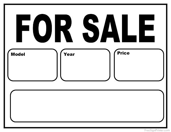 Printable For Sale Signs Printable For Sale Signs