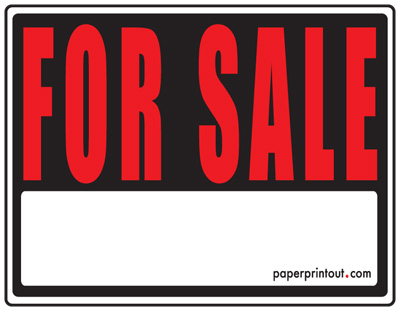 For Sale Sign Free Printable AllFreePrintable.com For Sale Sign Free Printable AllFreePrintable.com