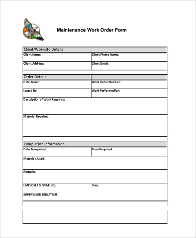 work order maintenance request form template printable work orders work order maintenance request form template printable work orders