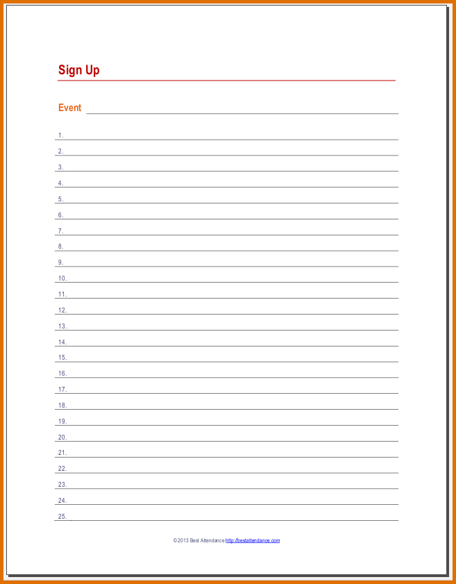 Sign Up Sheets Potluck Sign Up Sheet Sign Up Sheets Potluck Sign Up Sheet
