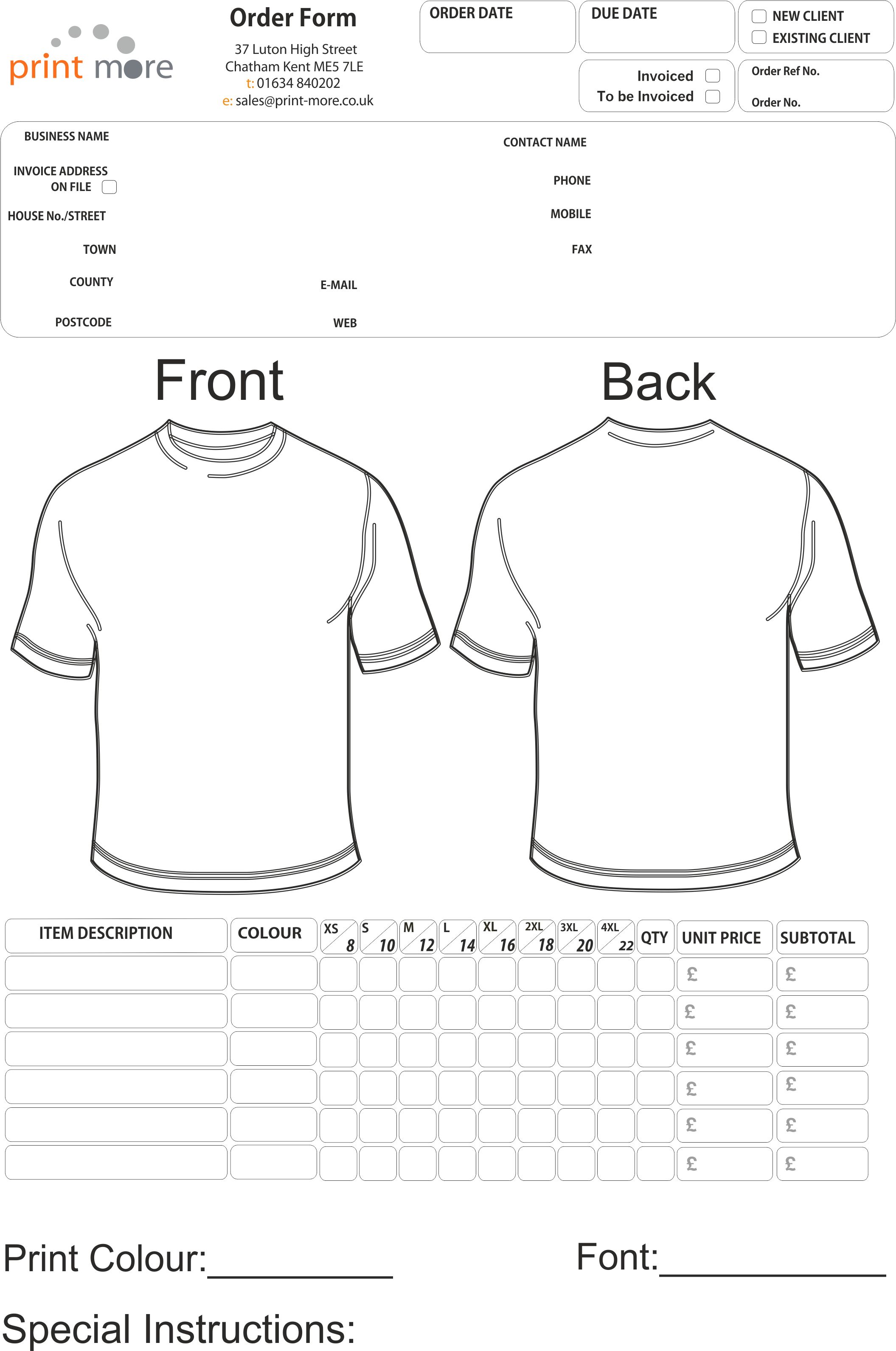 printable t shirt order form template Boat.jeremyeaton.co printable t shirt order form template Boat.jeremyeaton.co