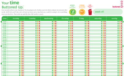 Free printable time management sheet « Buttoned Up Free printable time management sheet « Buttoned Up
