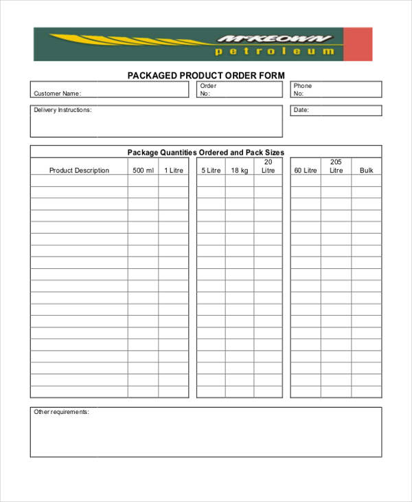 9 Product Order Templates Free Sample, Example Format Download 9 Product Order Templates Free Sample, Example Format Download