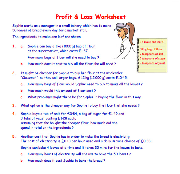 Profit or Loss Worksheet by pandarose Teaching Resources Tes Profit or Loss Worksheet by pandarose Teaching Resources Tes