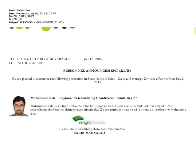 Promotion Announcement Promotion Announcement