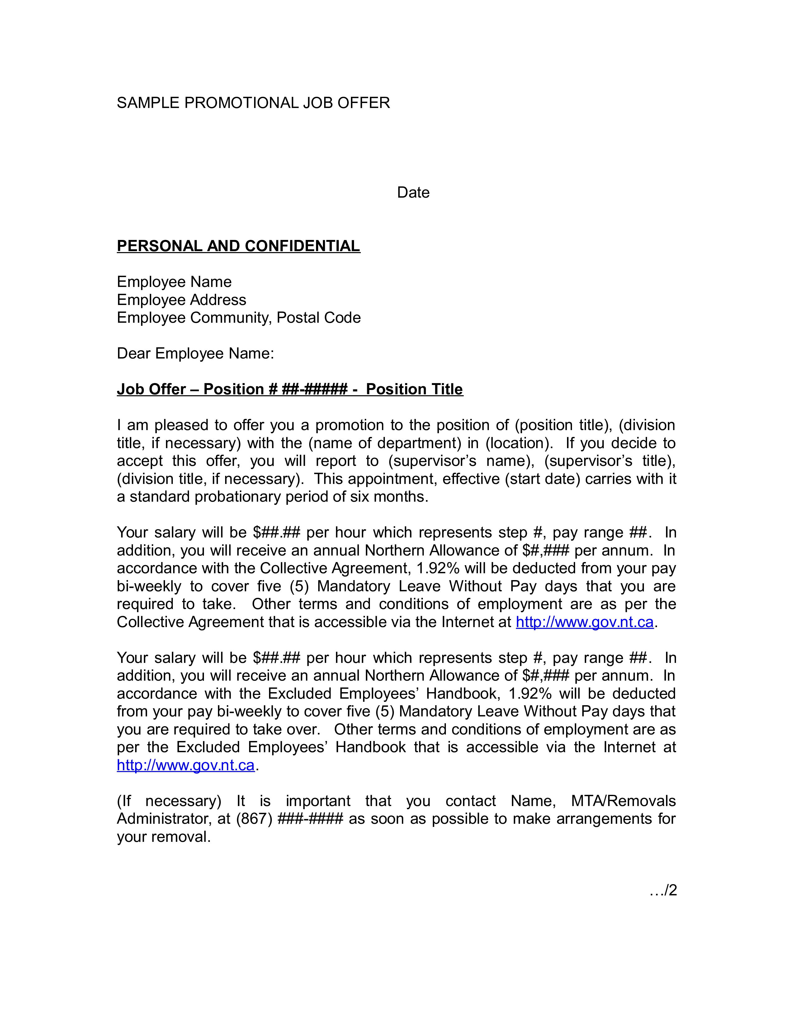 Free Example of Generic Promotion Letter | Templates at Free Example of Generic Promotion Letter | Templates at