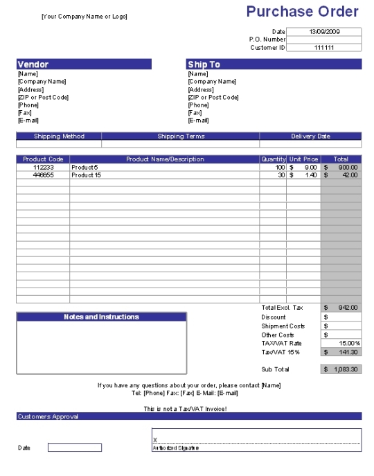 37 Free Purchase Order Templates in Word & Excel 37 Free Purchase Order Templates in Word & Excel