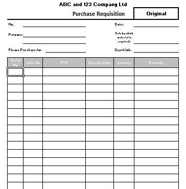 Project Purchase Requisition Template Project Purchase Requisition Template