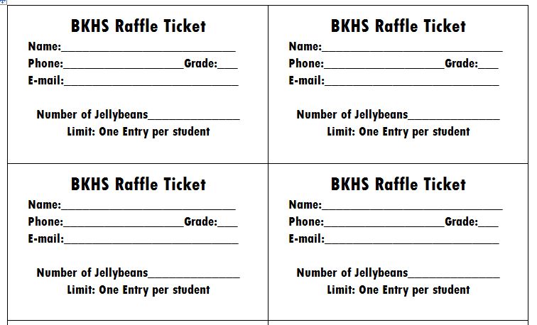 Raffle Ticket Template Raffle Ticket Template