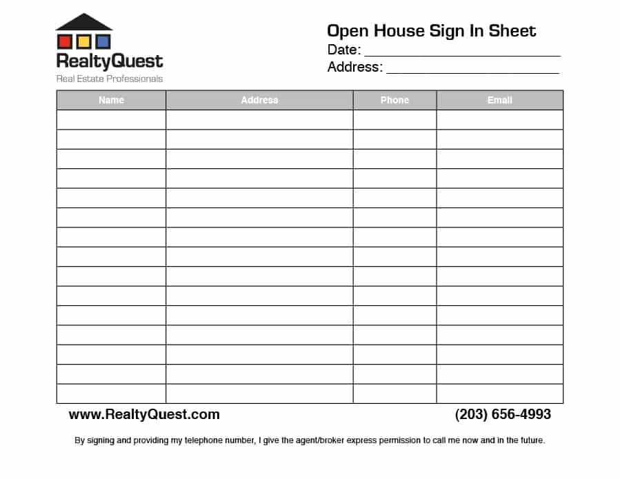 realtor printable | realtor open house sign in sheet printable realtor printable | realtor open house sign in sheet printable