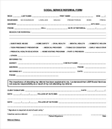 patient referral form template referral forms templates 