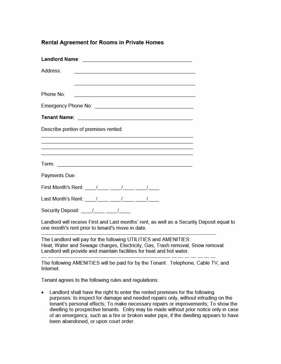 39 Simple Room Rental Agreement Templates Template Archive 39 Simple Room Rental Agreement Templates Template Archive