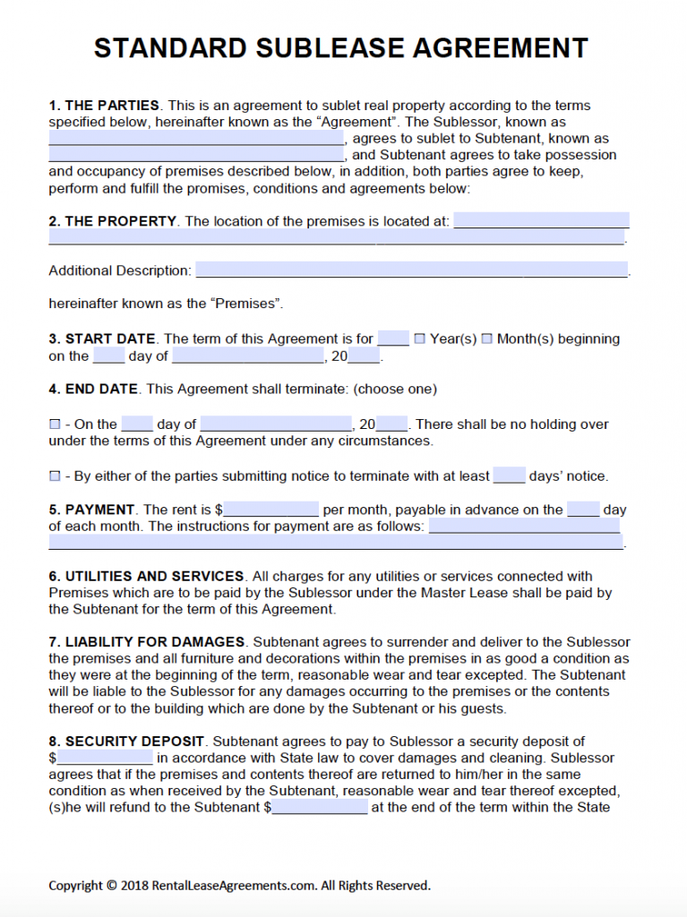 rental property lease agreement template free printable rental rental property lease agreement template free printable rental