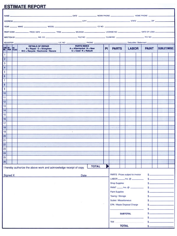 20+ Repair Estimate Templates Word, Excel, PDF | Free & Premium 20+ Repair Estimate Templates Word, Excel, PDF | Free & Premium