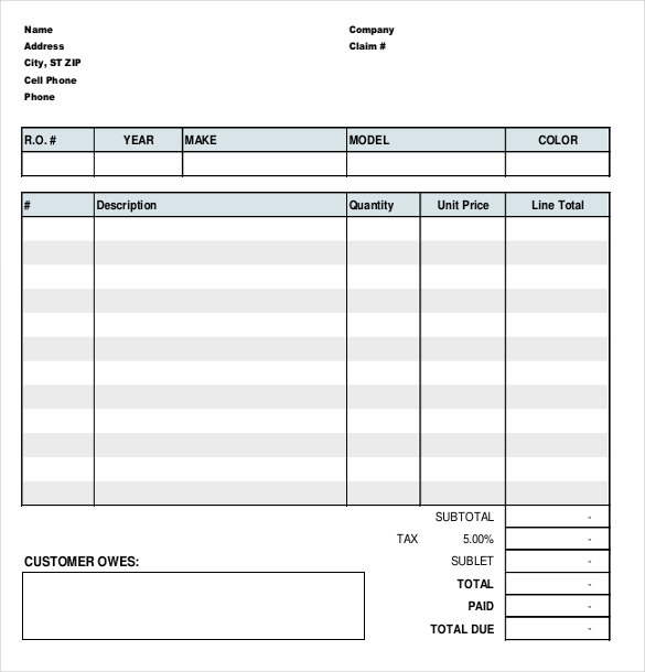 Repair Order Template – 13+ Free Excel, PDF Documents Download Repair Order Template – 13+ Free Excel, PDF Documents Download