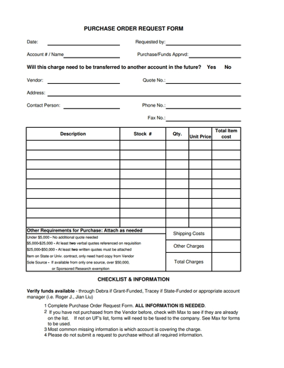 Purchase Order Request Form Template: Free Download, Edit, Fill Purchase Order Request Form Template: Free Download, Edit, Fill