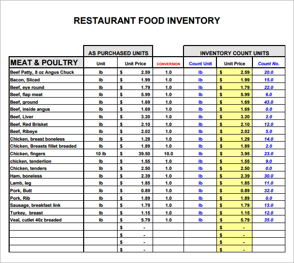 restaurant inventory spreadsheet template Tier.brianhenry.co restaurant inventory spreadsheet template Tier.brianhenry.co