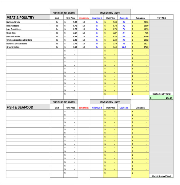 11+ Restaurant Inventory Templates – Free, Sample, Example, Format 11+ Restaurant Inventory Templates – Free, Sample, Example, Format