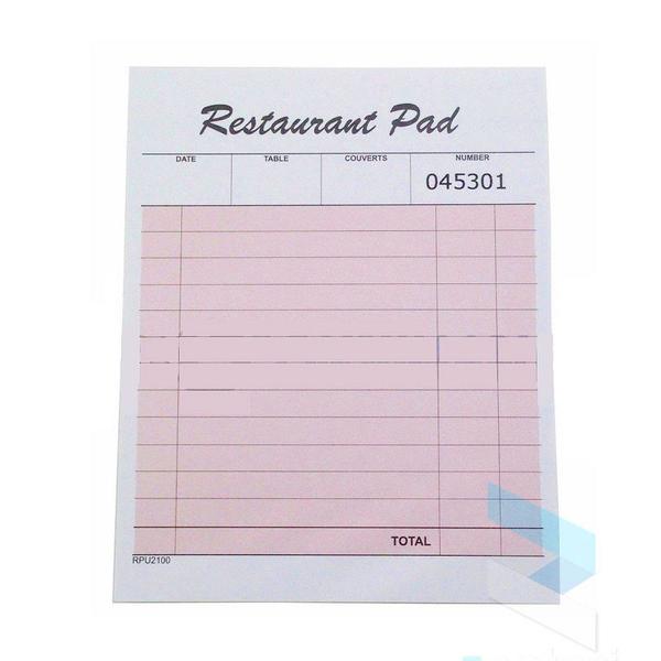 Restaurant Order Pad Template Restaurant Order Pad Template