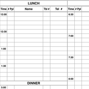 Menu Solutions R020 50 Sheet Refill for Reservation Book Menu Solutions R020 50 Sheet Refill for Reservation Book