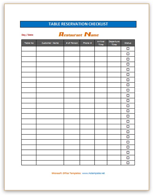 table reservation templates Gecce.tackletarts.co table reservation templates Gecce.tackletarts.co