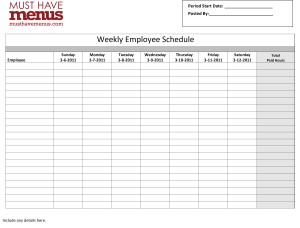 Restaurant Schedule Template 11+ Free Excel, Word Documents Restaurant Schedule Template 11+ Free Excel, Word Documents