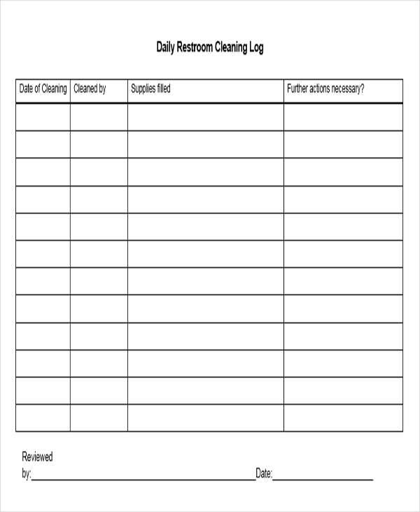 Restroom Cleaning Checklist Template Restroom Cleaning Checklist Template