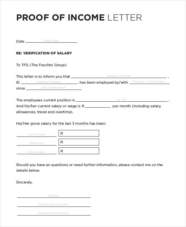Income Verification Letter 7+ Free Word, PDF Documents Download Income Verification Letter 7+ Free Word, PDF Documents Download