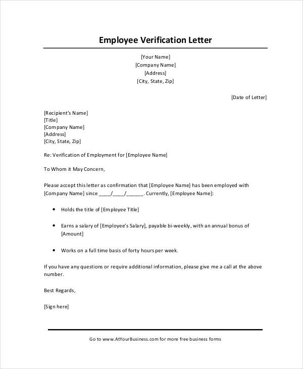 Income Verification Letter 7+ Free Word, PDF Documents Download Income Verification Letter 7+ Free Word, PDF Documents Download