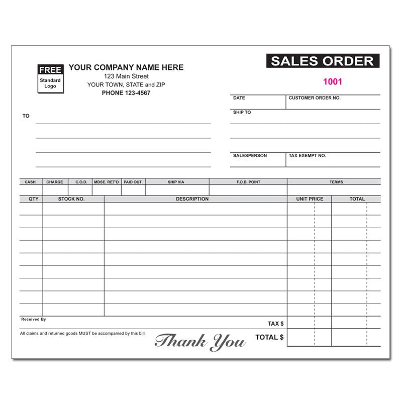 Sales Order Form Sales Order Form