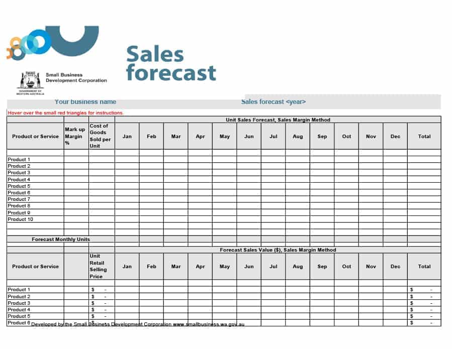 39 Sales Forecast Templates & Spreadsheets Template Archive 39 Sales Forecast Templates & Spreadsheets Template Archive