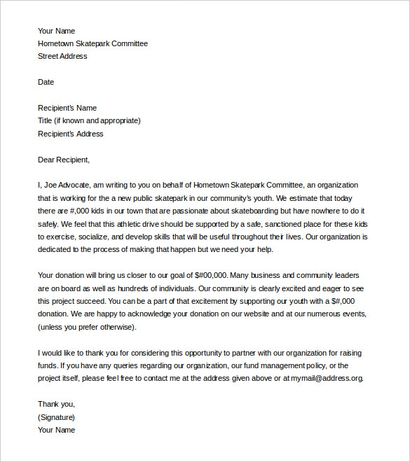 donor letter template   Kleo.beachfix.co