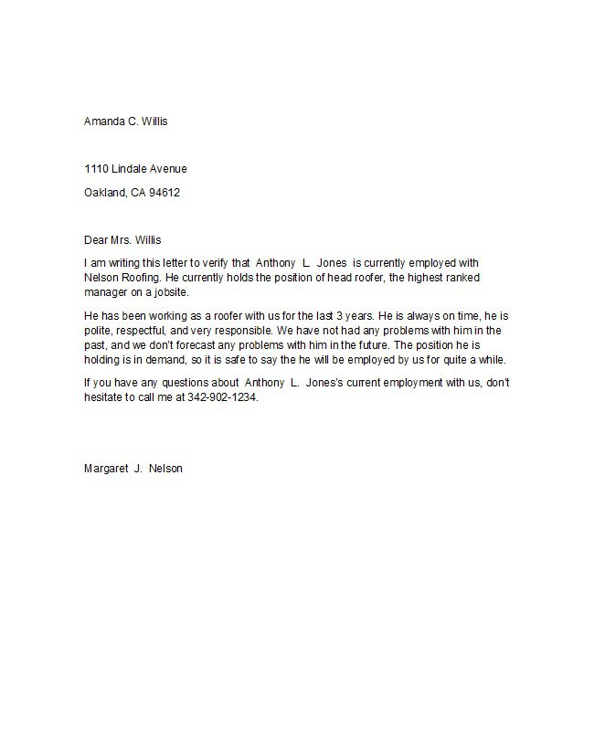 40 Proof of Employment Letters, Verification Forms & Samples 40 Proof of Employment Letters, Verification Forms & Samples