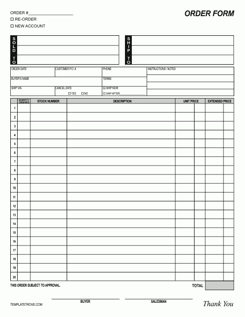 11+ Sample order form templates Word Excel PDF Formats 11+ Sample order form templates Word Excel PDF Formats