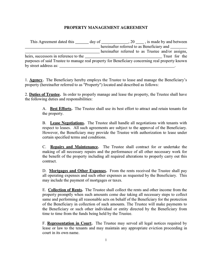 property management agreement template rental management agreement property management agreement template rental management agreement