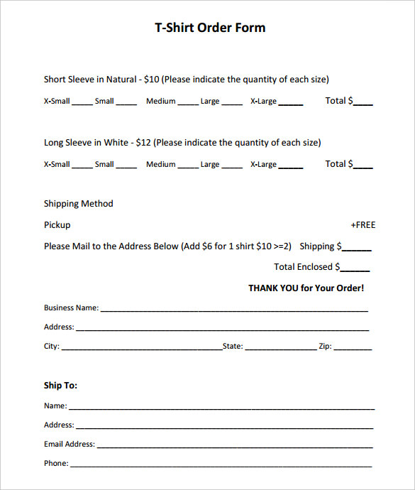 26+ T Shirt Order Form Templates PDF, DOC | Free & Premium Templates 26+ T Shirt Order Form Templates PDF, DOC | Free & Premium Templates