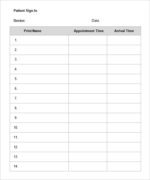 Printable Sign In Sheet | Visitor, Class, and Meeting Sign In Sheets Printable Sign In Sheet | Visitor, Class, and Meeting Sign In Sheets